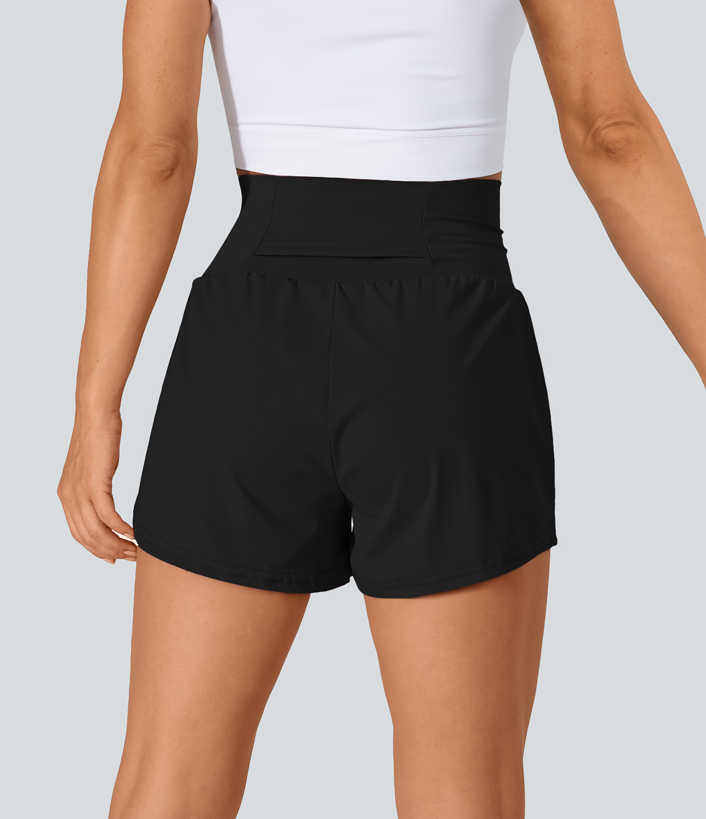 Airy Super High Waisted Cool Touch Yoga Shorts with Pockets