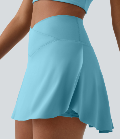 Airy Crossover 2-in-1 Side Pocket Cool Touch Mini Tennis Skirt-Lucid-UPF50+