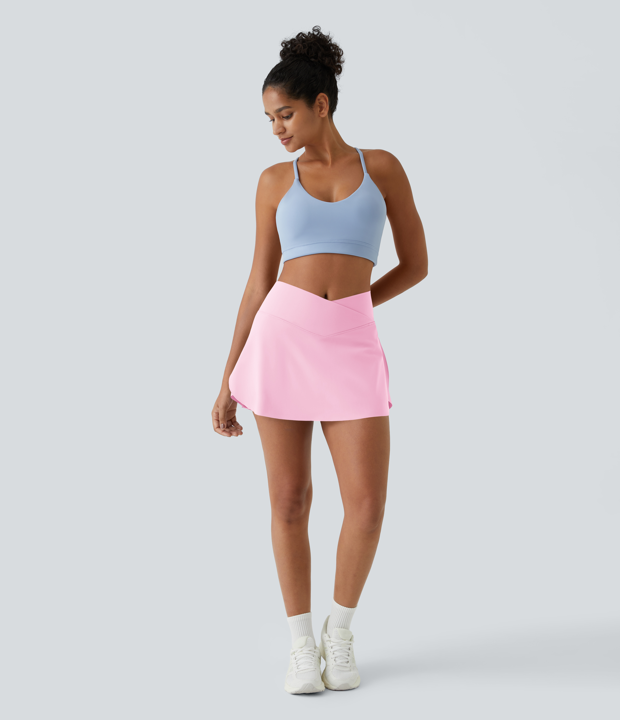 Airy Crossover 2-in-1 Side Pocket Cool Touch Mini Tennis Skirt-Lucid-UPF50+