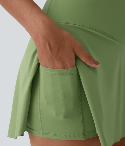 Airy Crossover 2-in-1 Side Pocket Cool Touch Mini Tennis Skirt-Lucid-UPF50+