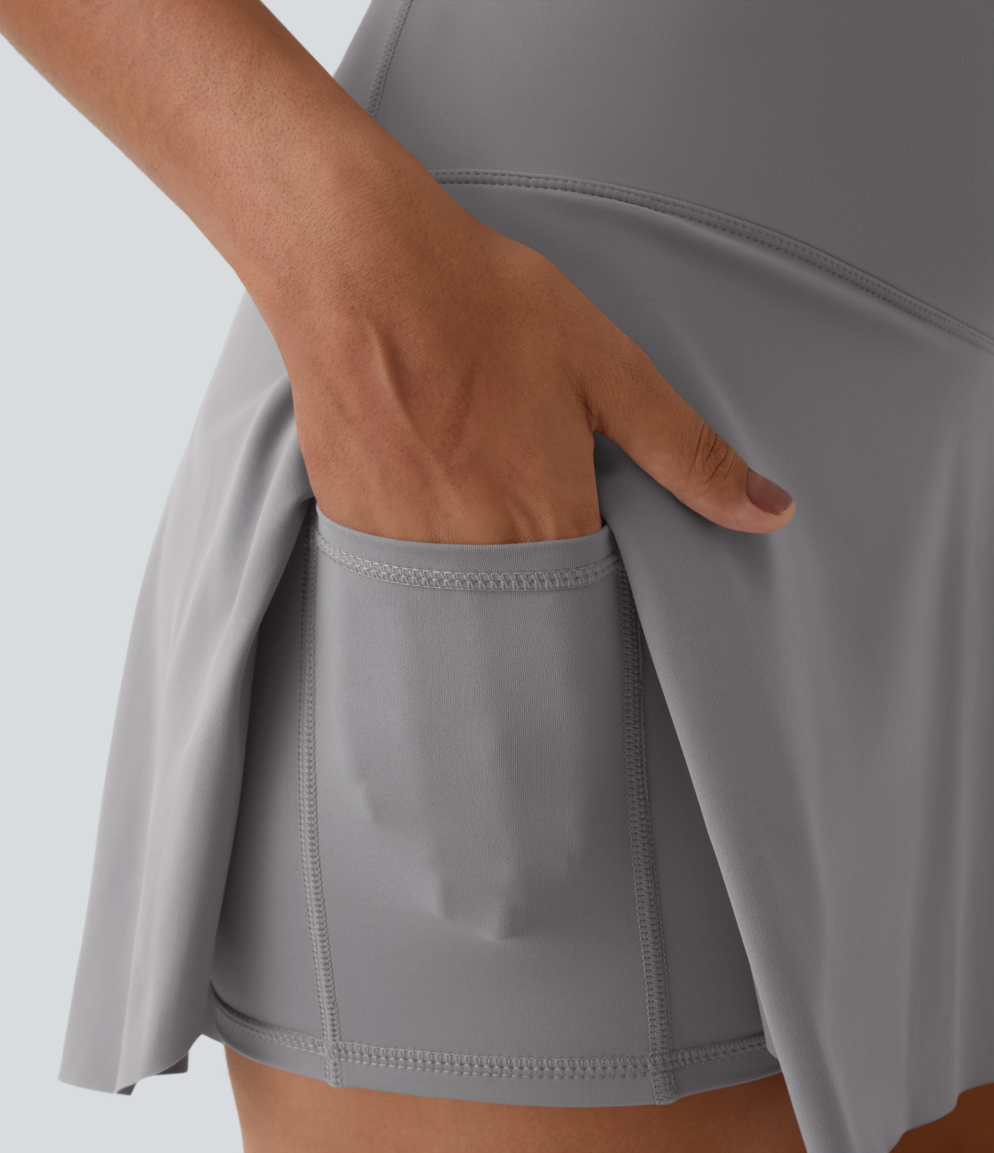 Airy Crossover 2-in-1 Side Pocket Cool Touch Mini Tennis Skirt-Lucid-UPF50+