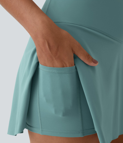 Airy Crossover 2-in-1 Side Pocket Cool Touch Mini Tennis Skirt-Lucid-UPF50+