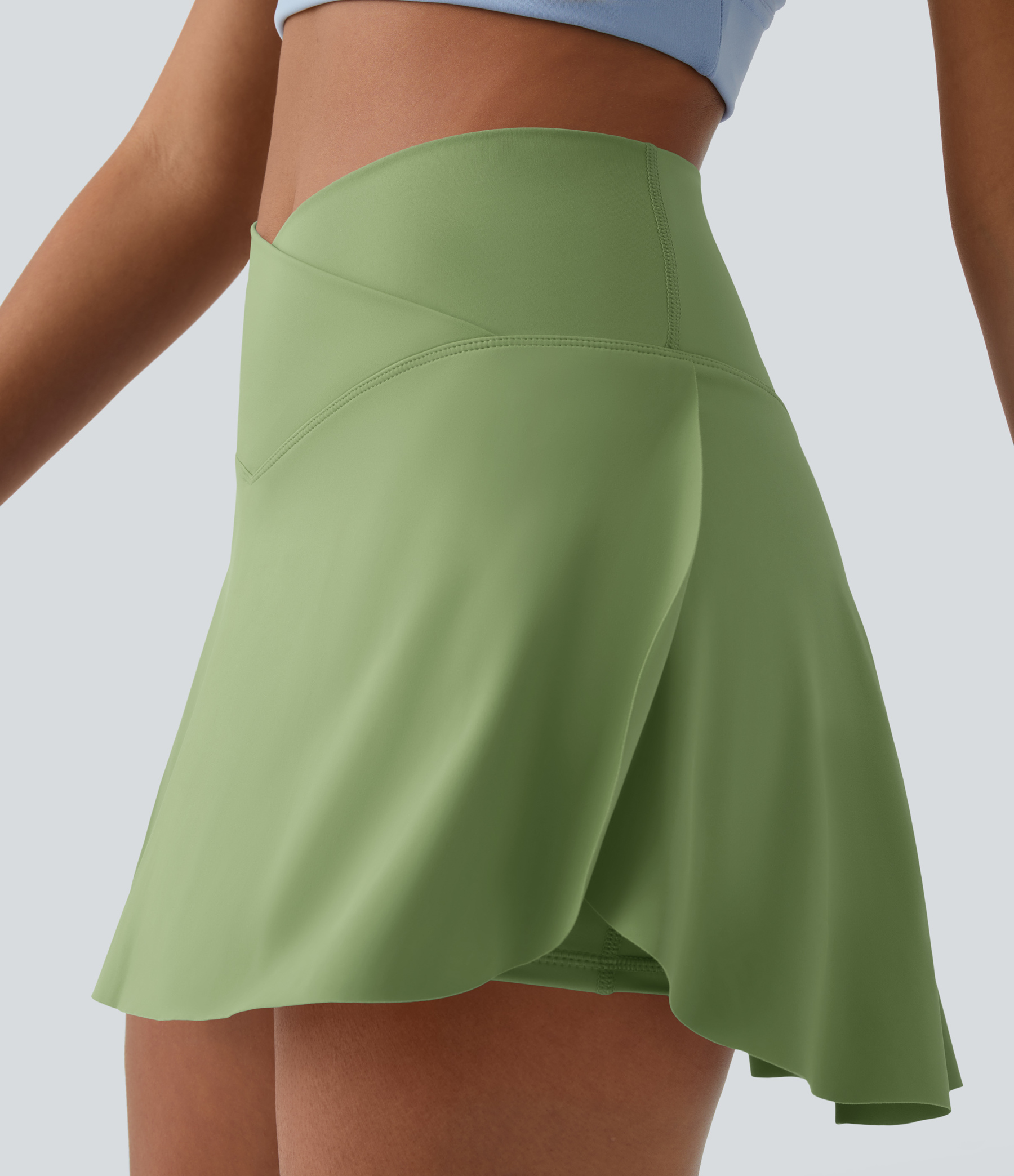 Airy Crossover 2-in-1 Side Pocket Cool Touch Mini Tennis Skirt-Lucid-UPF50+