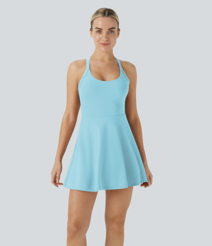 Airy Backless Twisted Cool Touch Dance Active Dress-Easy Peezy Edition