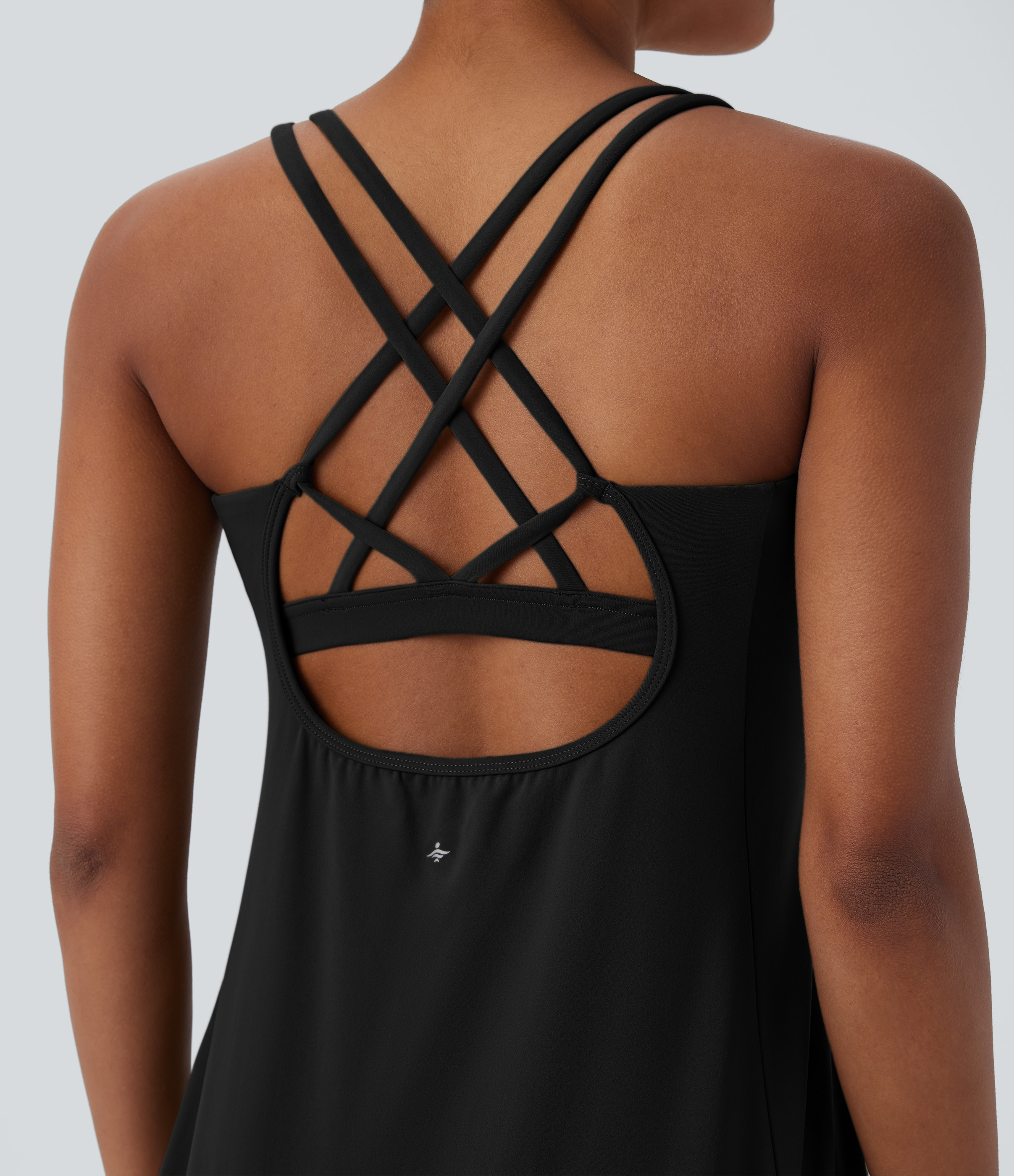 Plush Cut Out Pocket 2-Piece Mini Yoga Active Dress