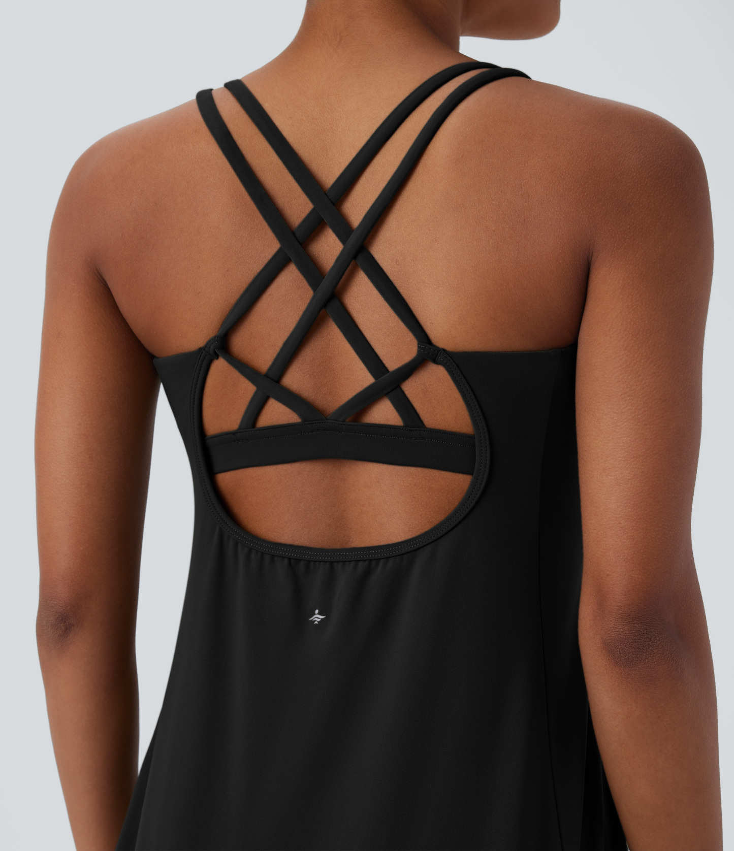 Plush Cut Out Pocket 2-Piece Mini Yoga Active Dress