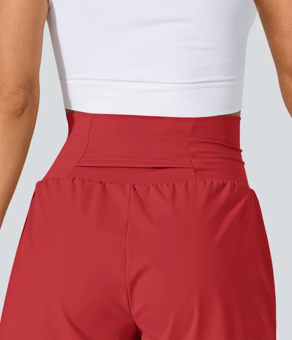 Airy Super High Waisted Cool Touch Yoga Shorts with Pockets