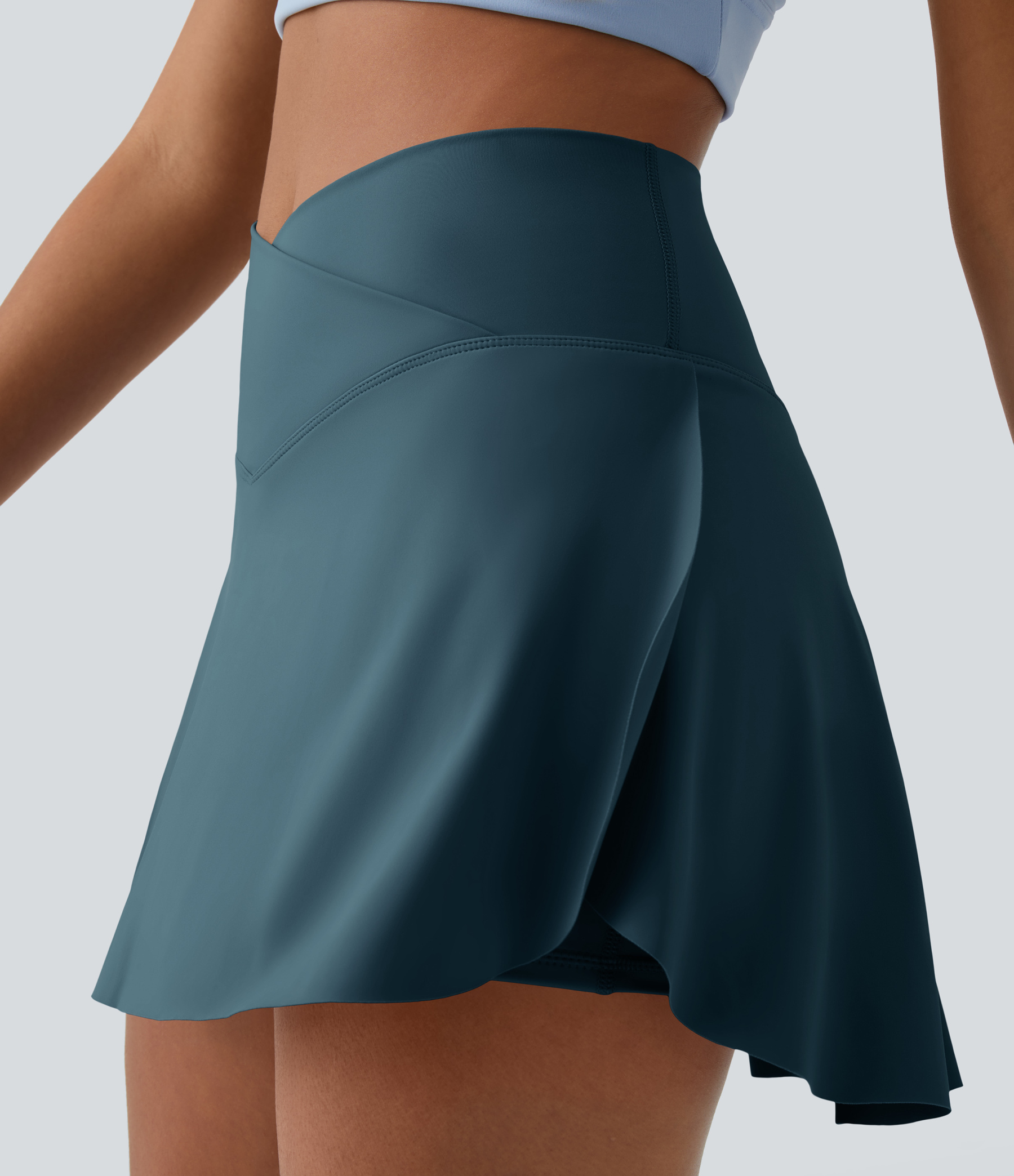 Airy Crossover 2-in-1 Side Pocket Cool Touch Mini Tennis Skirt-Lucid-UPF50+