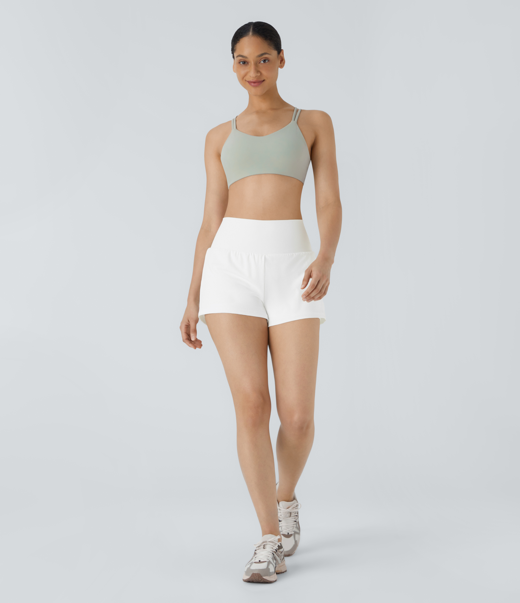 Airy Super High Waisted Cool Touch Yoga Shorts with Pockets