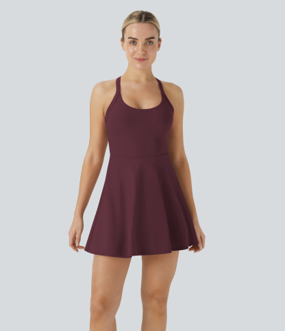 Airy Backless Twisted Cool Touch Dance Active Dress-Easy Peezy Edition