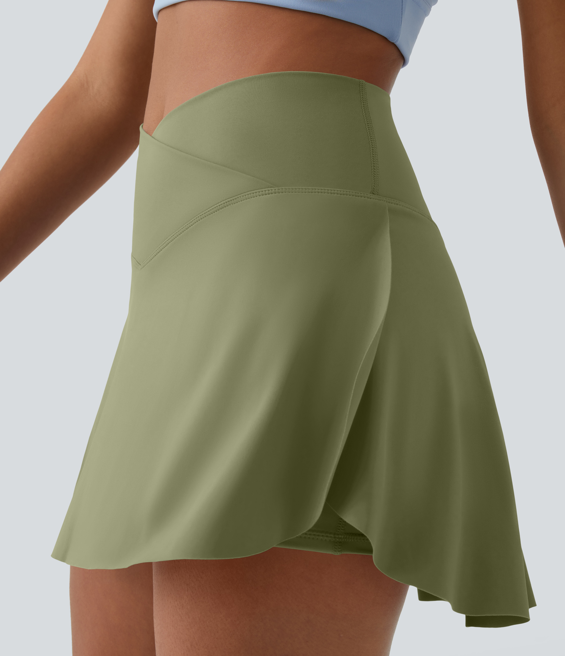 Airy Crossover 2-in-1 Side Pocket Cool Touch Mini Tennis Skirt-Lucid-UPF50+