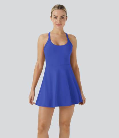 Airy Backless Twisted Cool Touch Dance Active Dress-Easy Peezy Edition