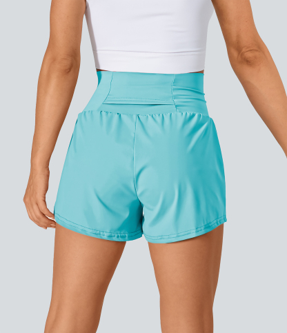 Airy Super High Waisted Cool Touch Yoga Shorts with Pockets
