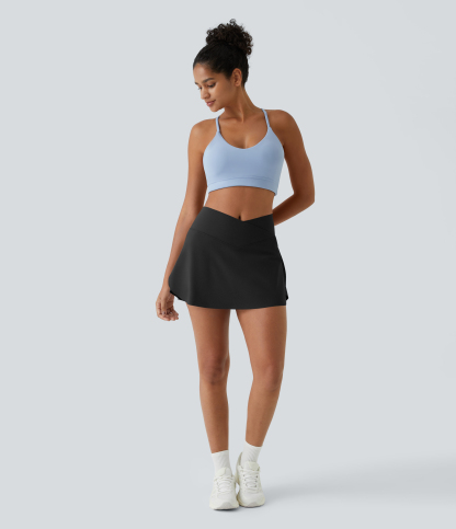 Airy Crossover 2-in-1 Side Pocket Cool Touch Mini Tennis Skirt-Lucid-UPF50+
