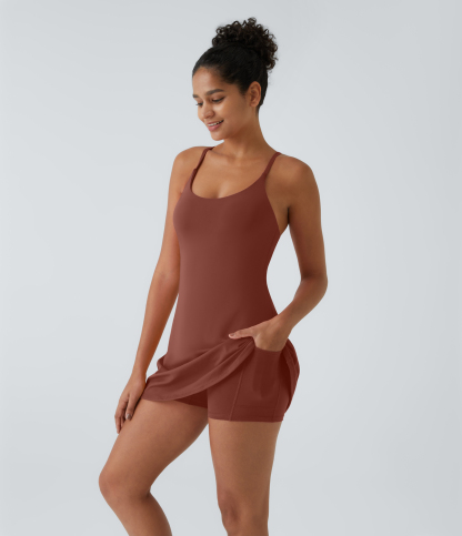 Plush Backless Active Dress-Easy Peezy Edition
