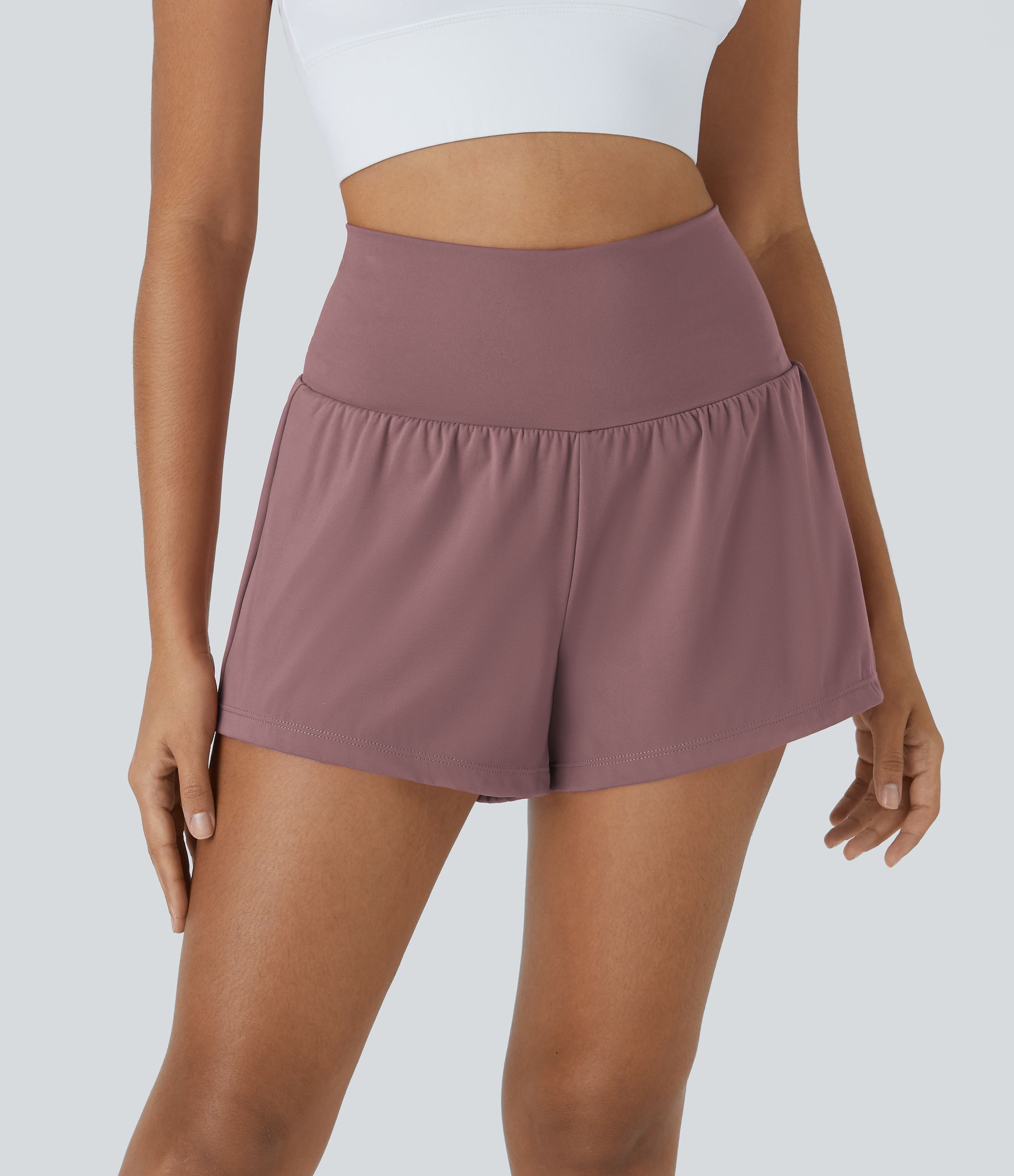 Airy Super High Waisted Cool Touch Yoga Shorts with Pockets