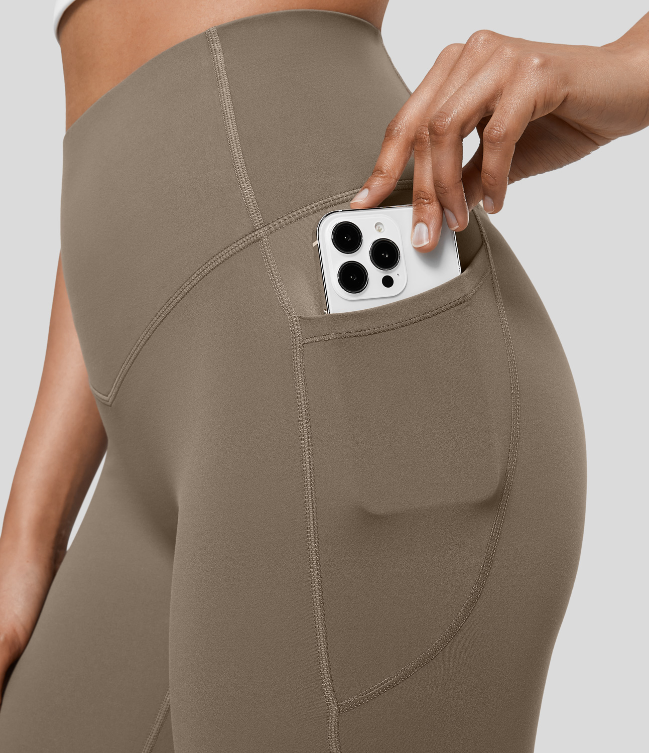 SoCinched High Waisted Tummy Control Pocket Shaping Training Biker Shorts 7''