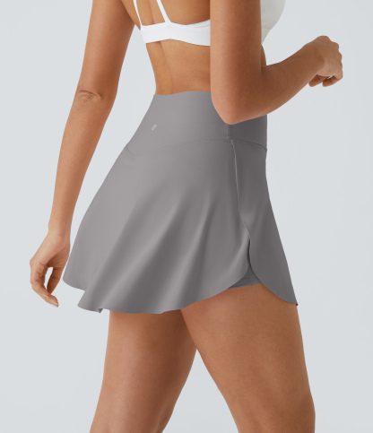 Airy Crossover Pocket 2-in-1 Cool Touch Tennis Skirt-Lucid-Longer Length-UPF50+