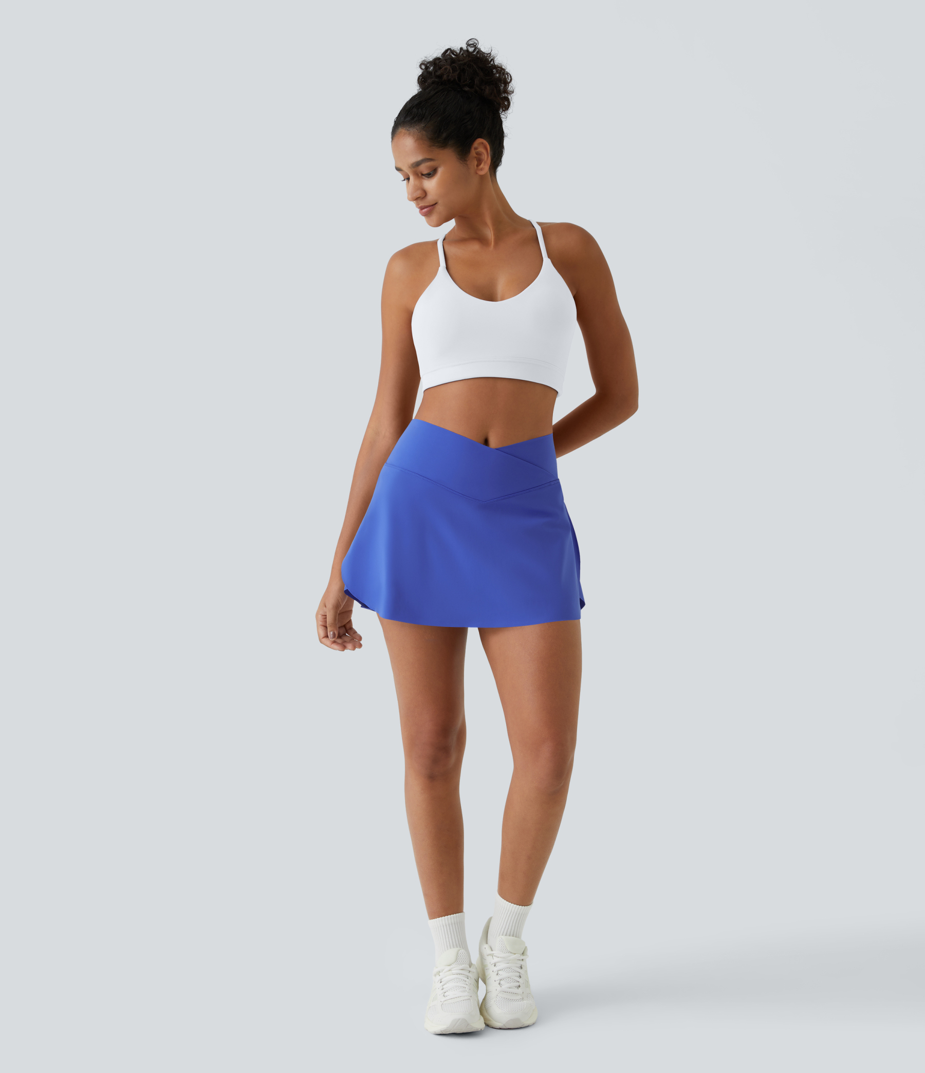 Airy Crossover 2-in-1 Side Pocket Cool Touch Mini Tennis Skirt-Lucid-UPF50+