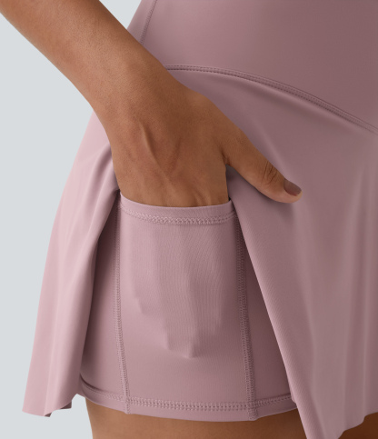 Airy Crossover 2-in-1 Side Pocket Cool Touch Mini Tennis Skirt-Lucid-UPF50+