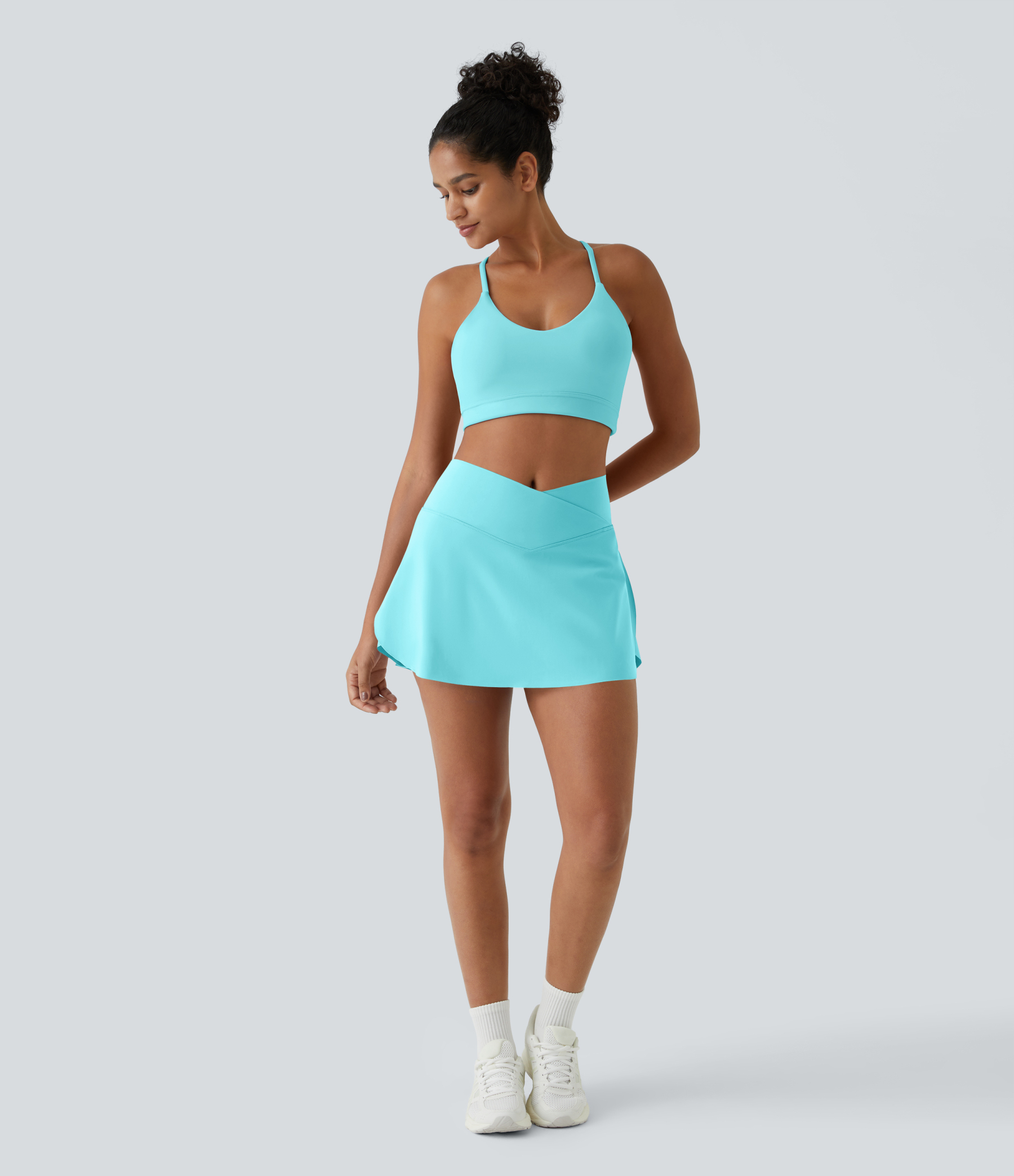 Airy Crossover 2-in-1 Side Pocket Cool Touch Mini Tennis Skirt-Lucid-UPF50+