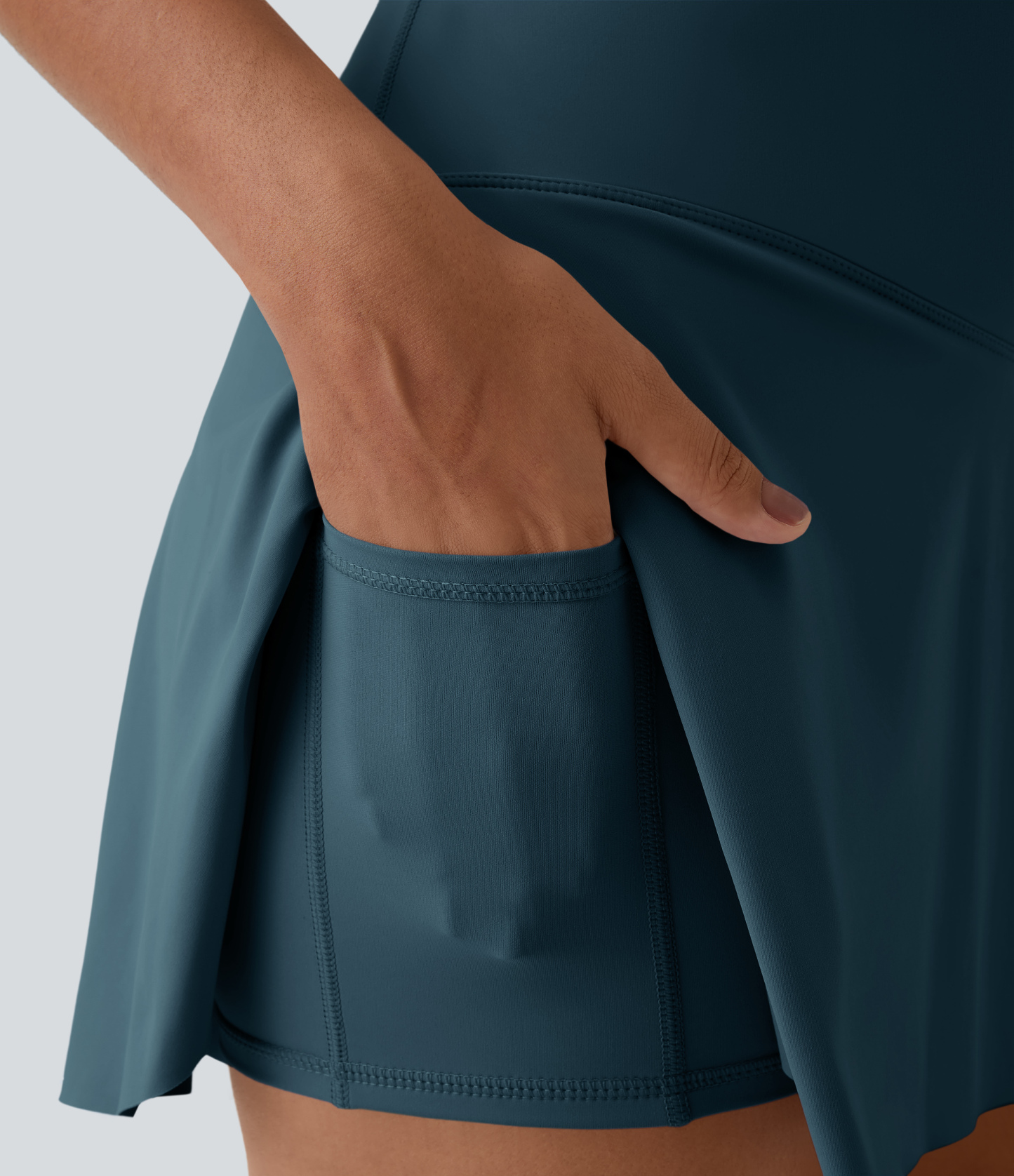 Airy Crossover 2-in-1 Side Pocket Cool Touch Mini Tennis Skirt-Lucid-UPF50+