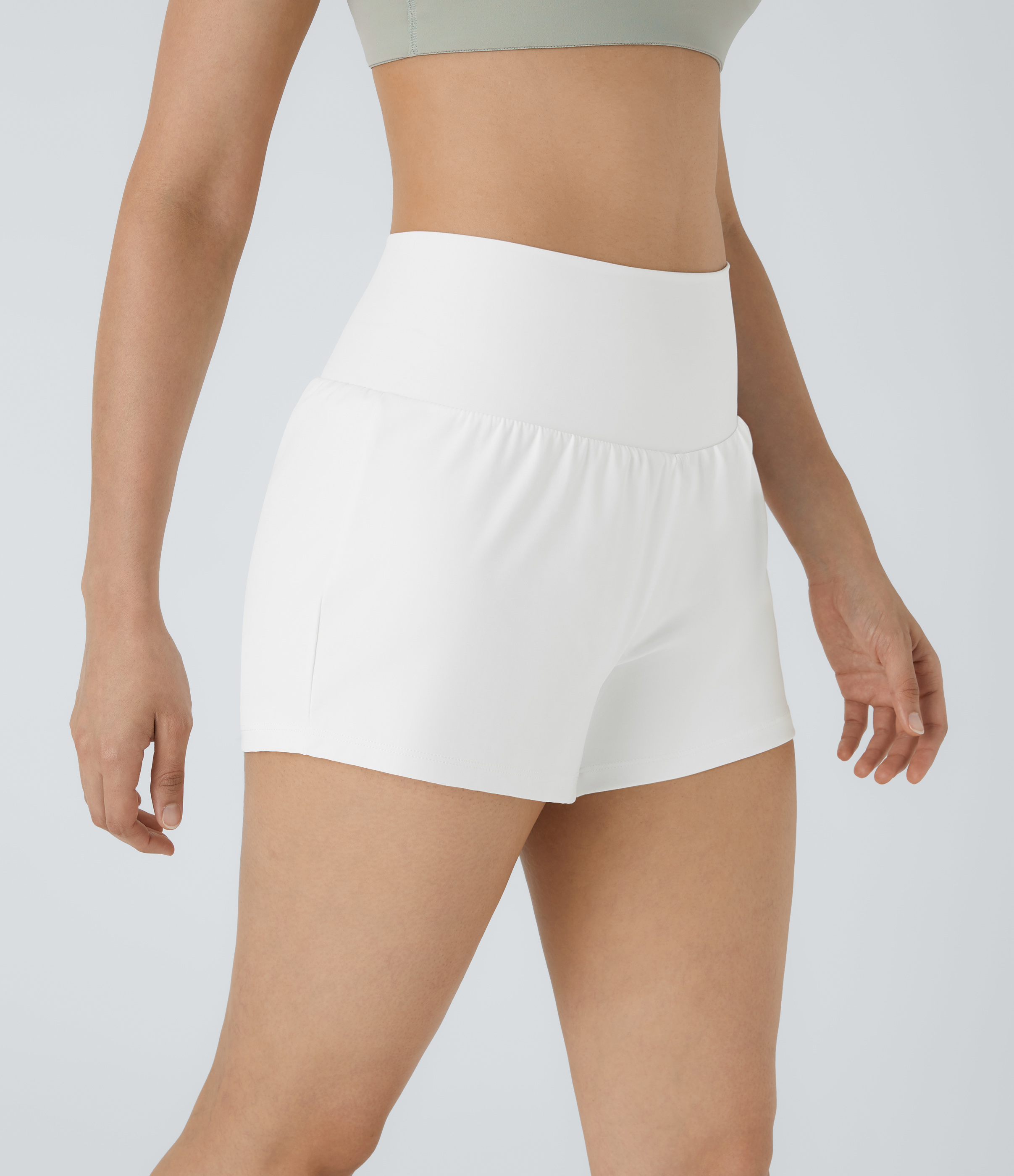 Airy Super High Waisted Cool Touch Yoga Shorts with Pockets