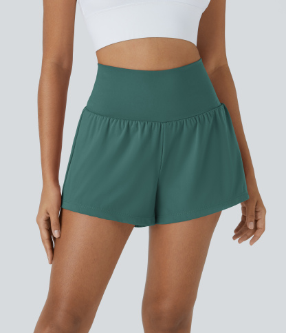 Airy Super High Waisted Cool Touch Yoga Shorts with Pockets