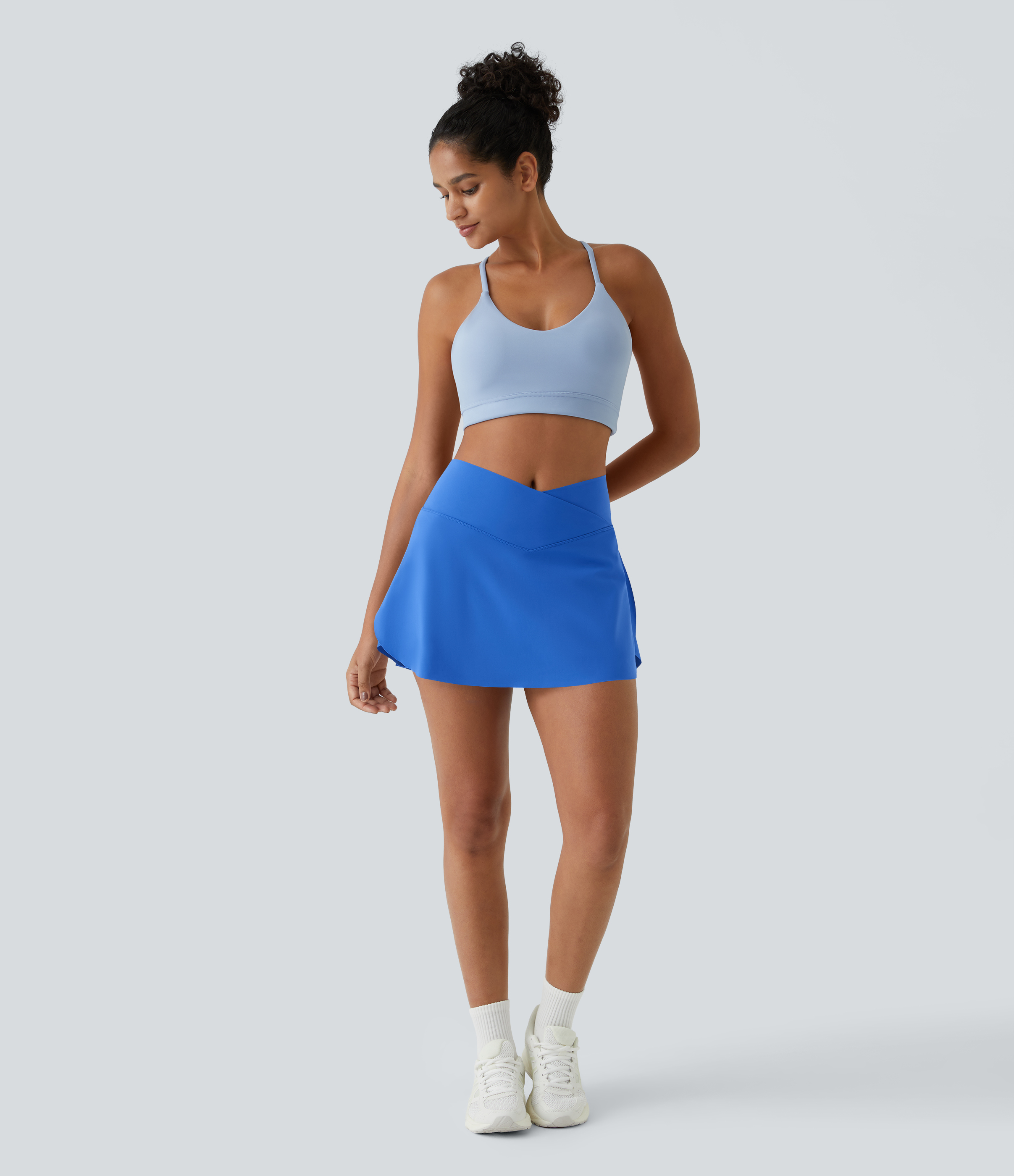Airy Crossover 2-in-1 Side Pocket Cool Touch Mini Tennis Skirt-Lucid-UPF50+
