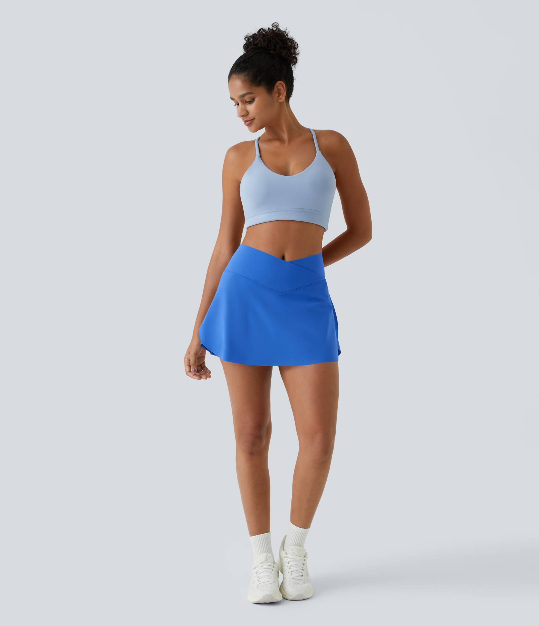 Airy Crossover 2-in-1 Side Pocket Cool Touch Mini Tennis Skirt-Lucid-UPF50+