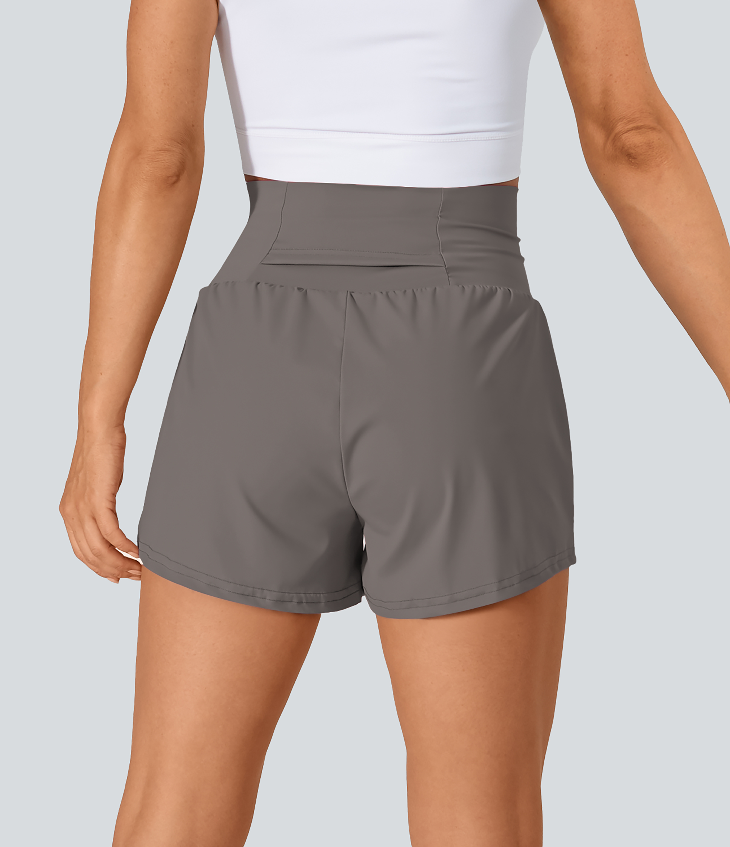 Airy Super High Waisted Cool Touch Yoga Shorts with Pockets