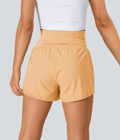 Airy Super High Waisted Cool Touch Yoga Shorts with Pockets