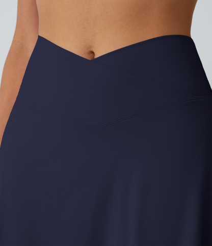 Airy Crossover Pocket 2-in-1 Cool Touch Tennis Skirt-Lucid-Longer Length-UPF50+