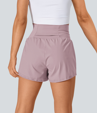 Airy Super High Waisted Cool Touch Yoga Shorts with Pockets