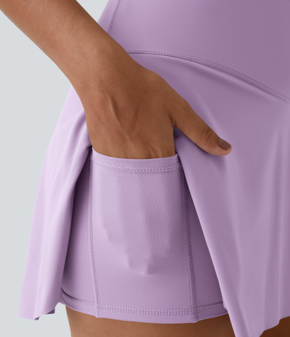 Airy Crossover 2-in-1 Side Pocket Cool Touch Mini Tennis Skirt-Lucid-UPF50+