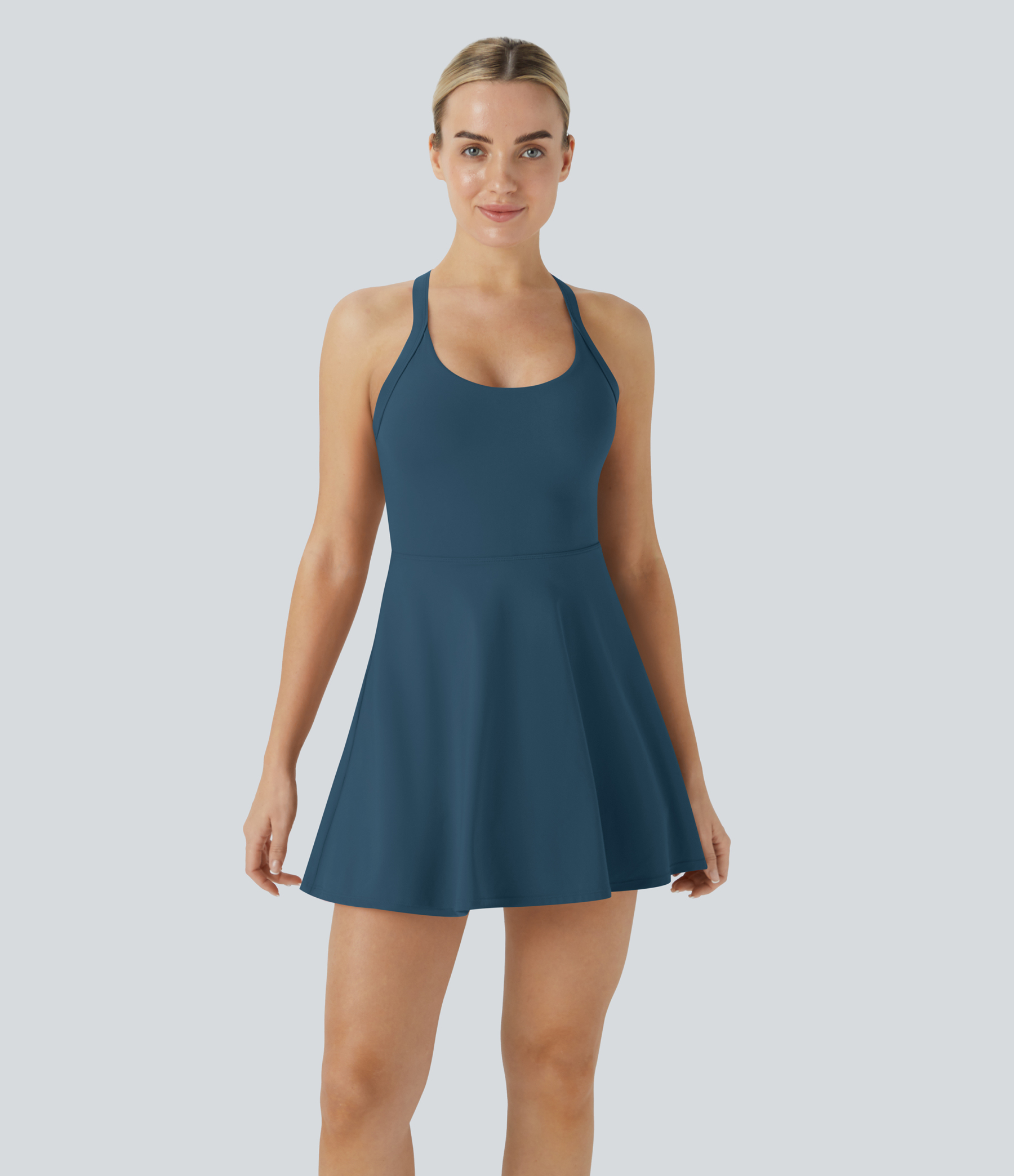 Airy Backless Twisted Cool Touch Dance Active Dress-Easy Peezy Edition