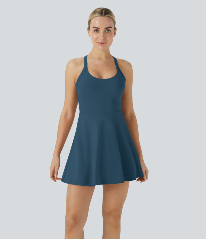 Airy Backless Twisted Cool Touch Dance Active Dress-Easy Peezy Edition