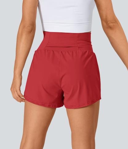 Airy Super High Waisted Cool Touch Yoga Shorts with Pockets