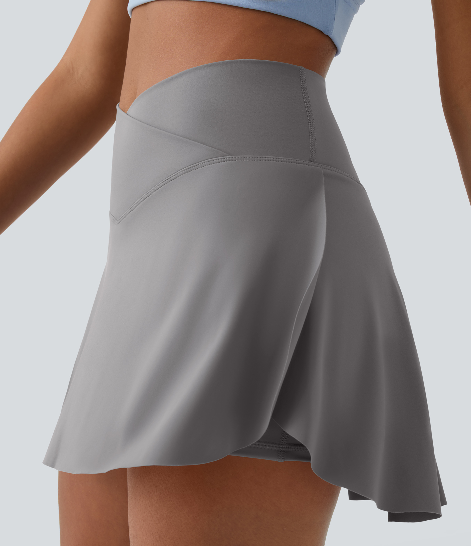 Airy Crossover 2-in-1 Side Pocket Cool Touch Mini Tennis Skirt-Lucid-UPF50+