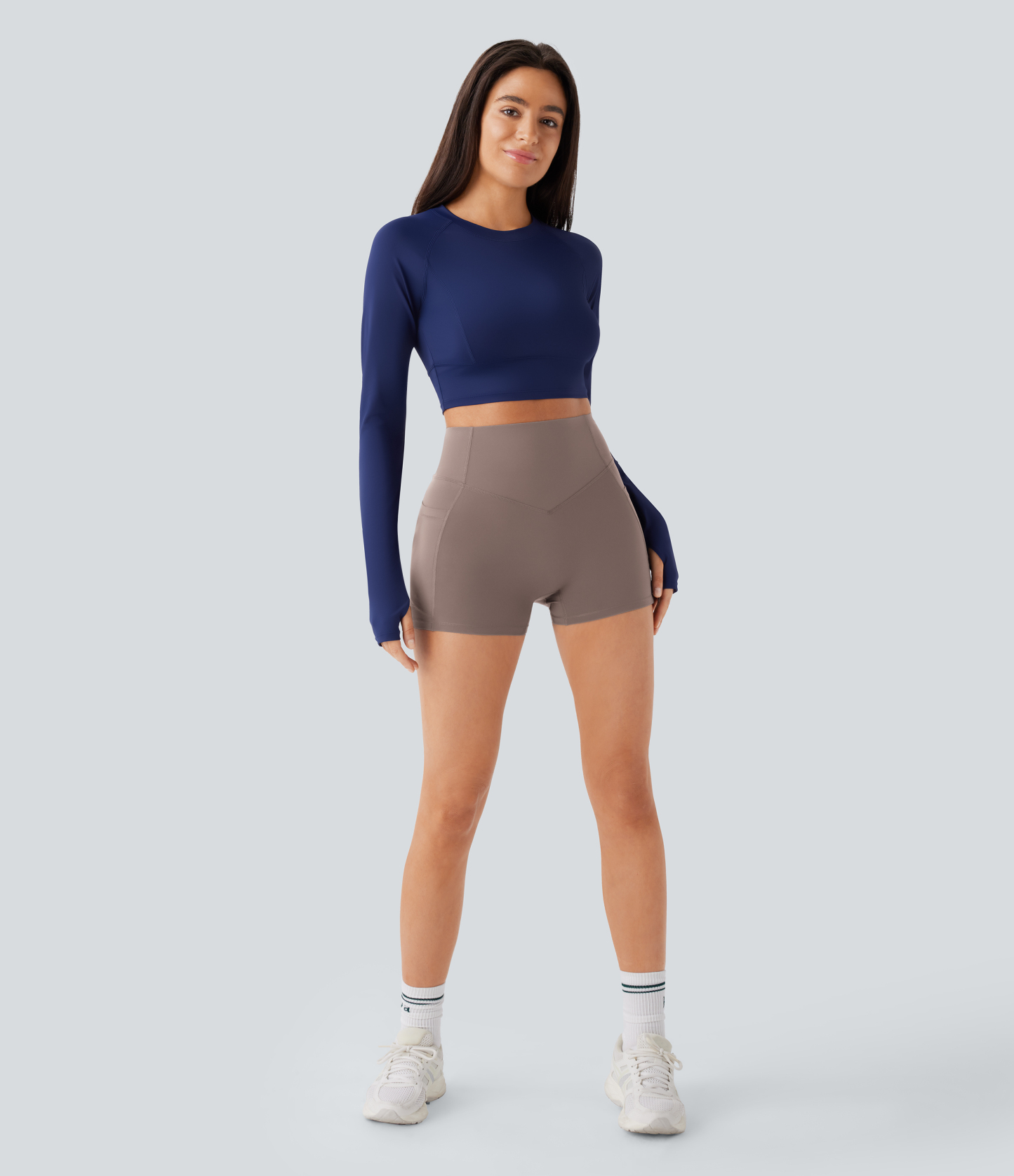 SoCinched High Waisted Scrunch Butt Lifting Tummy Control Pocket Shaping Workout Biker Shorts 3''