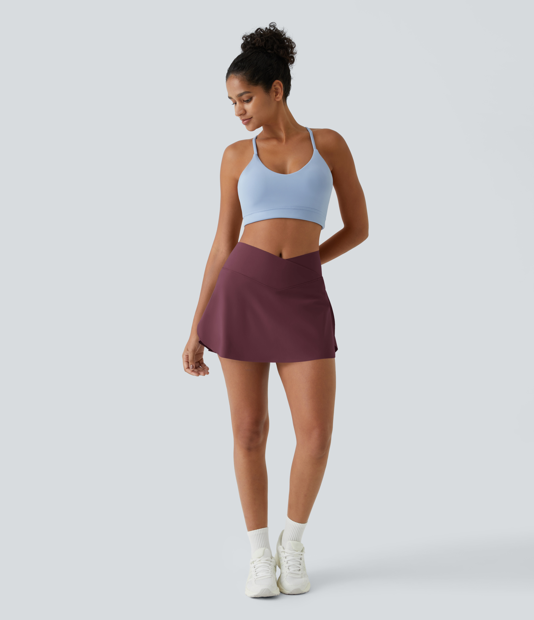 Airy Crossover 2-in-1 Side Pocket Cool Touch Mini Tennis Skirt-Lucid-UPF50+