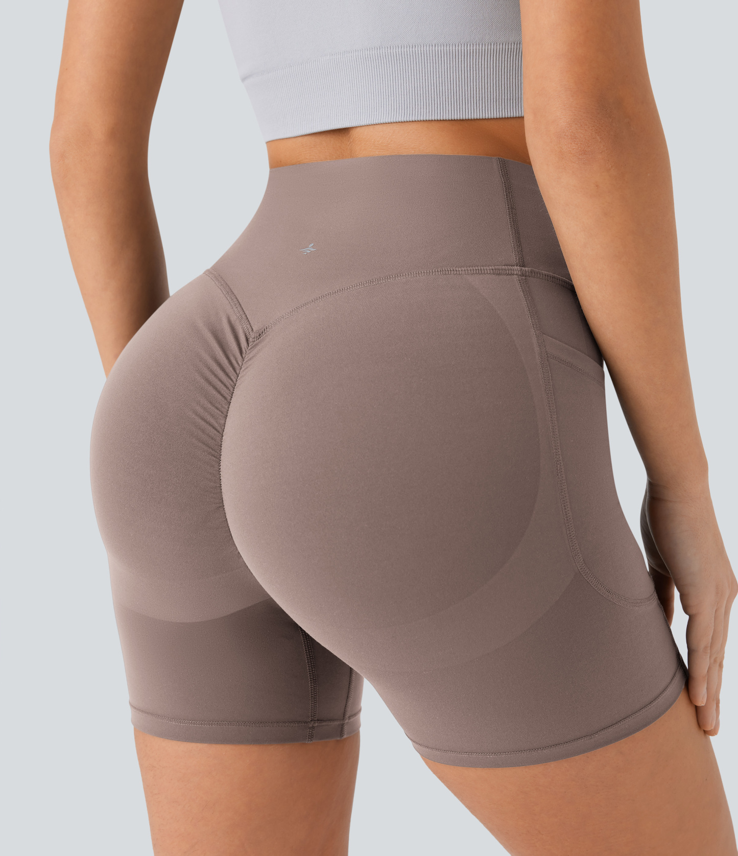 SoCinched High Waisted Scrunch Butt Lifting Tummy Control Side Pocket Shaping Workout Biker Shorts 5''