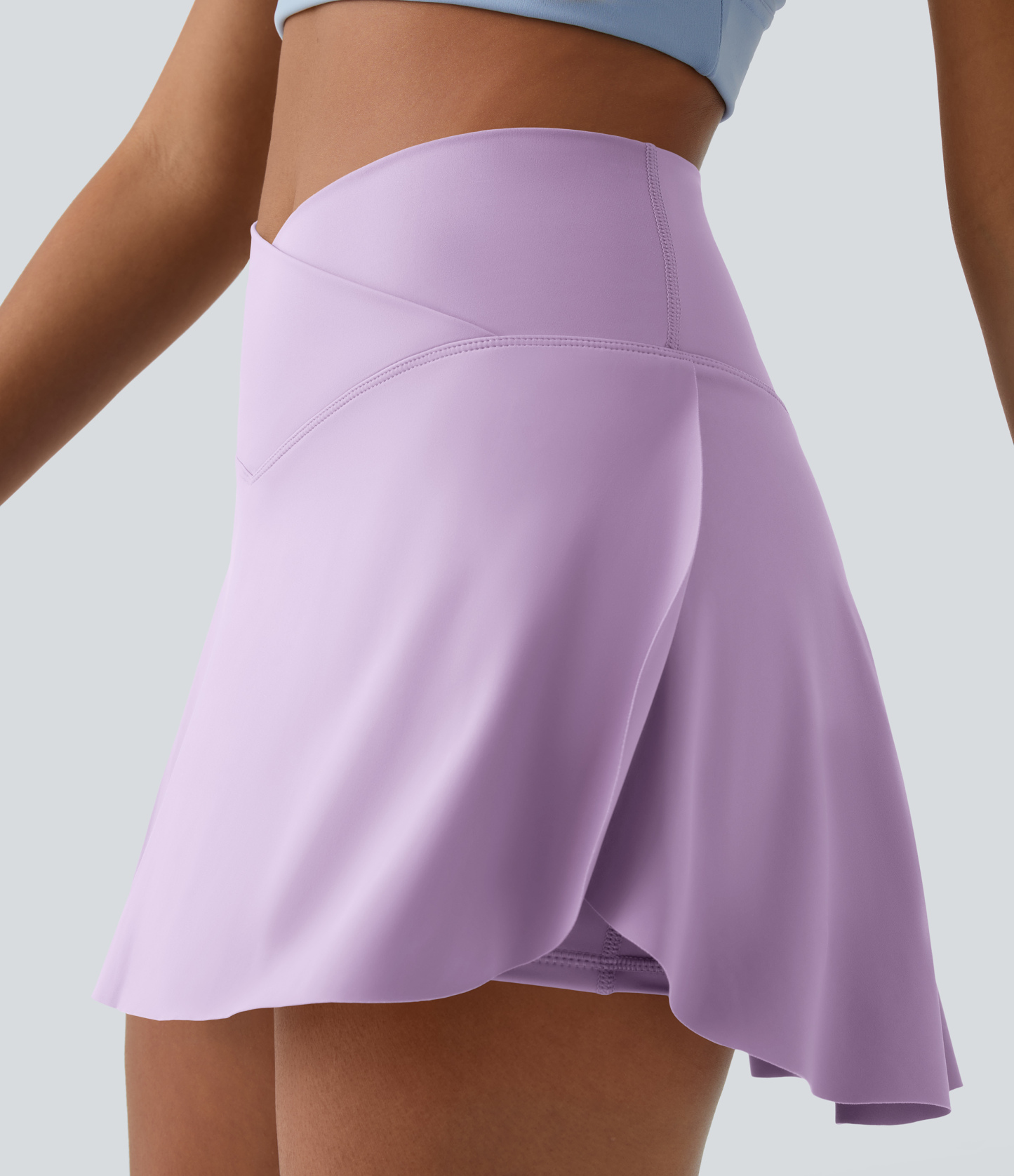 Airy Crossover 2-in-1 Side Pocket Cool Touch Mini Tennis Skirt-Lucid-UPF50+