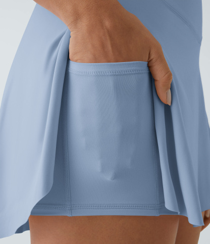 Airy Crossover Pocket 2-in-1 Cool Touch Tennis Skirt-Lucid-Longer Length-UPF50+