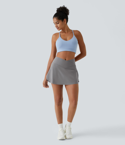 Airy Crossover 2-in-1 Side Pocket Cool Touch Mini Tennis Skirt-Lucid-UPF50+