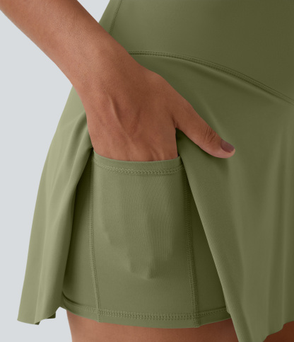 Airy Crossover 2-in-1 Side Pocket Cool Touch Mini Tennis Skirt-Lucid-UPF50+