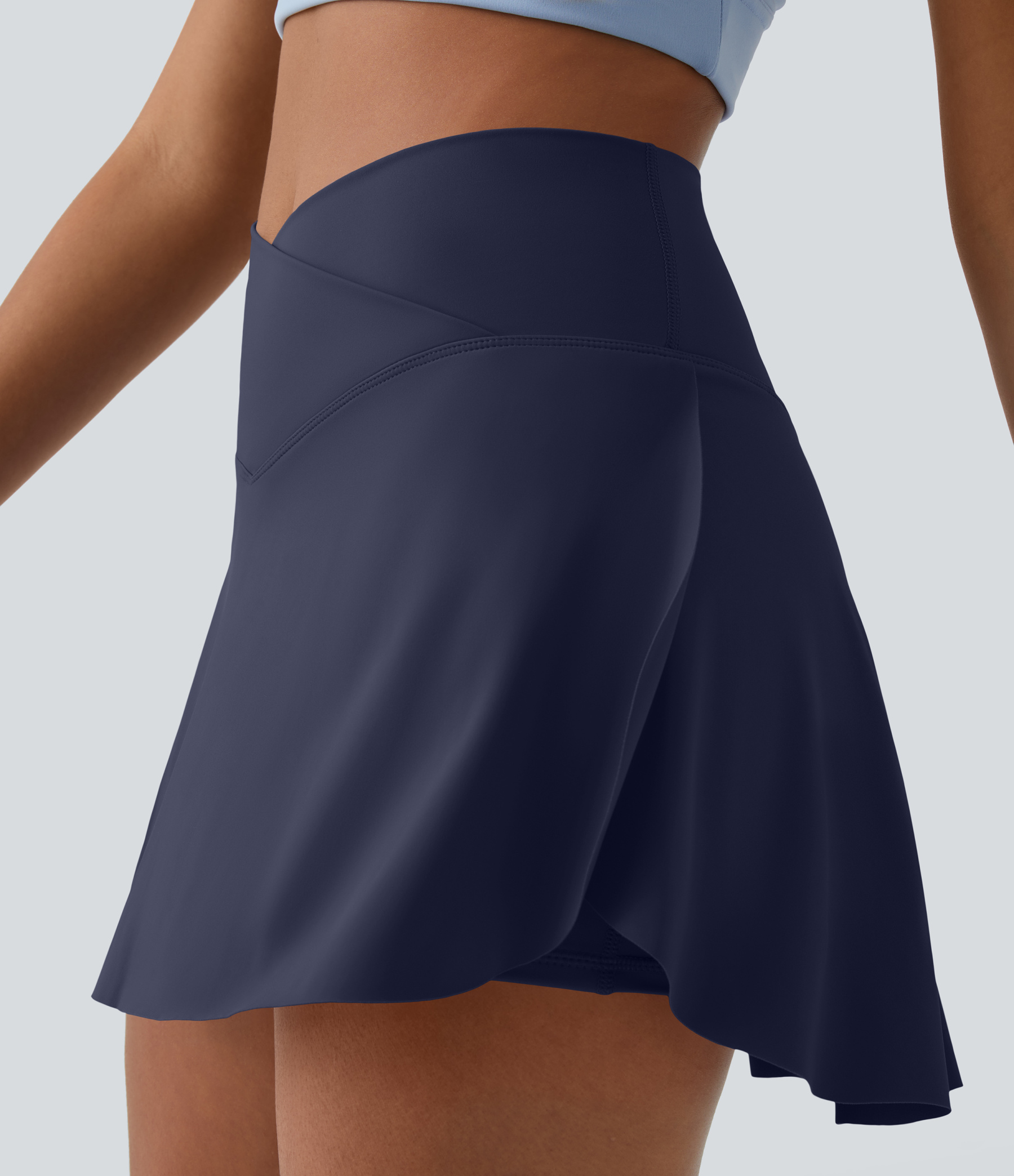 Airy Crossover 2-in-1 Side Pocket Cool Touch Mini Tennis Skirt-Lucid-UPF50+