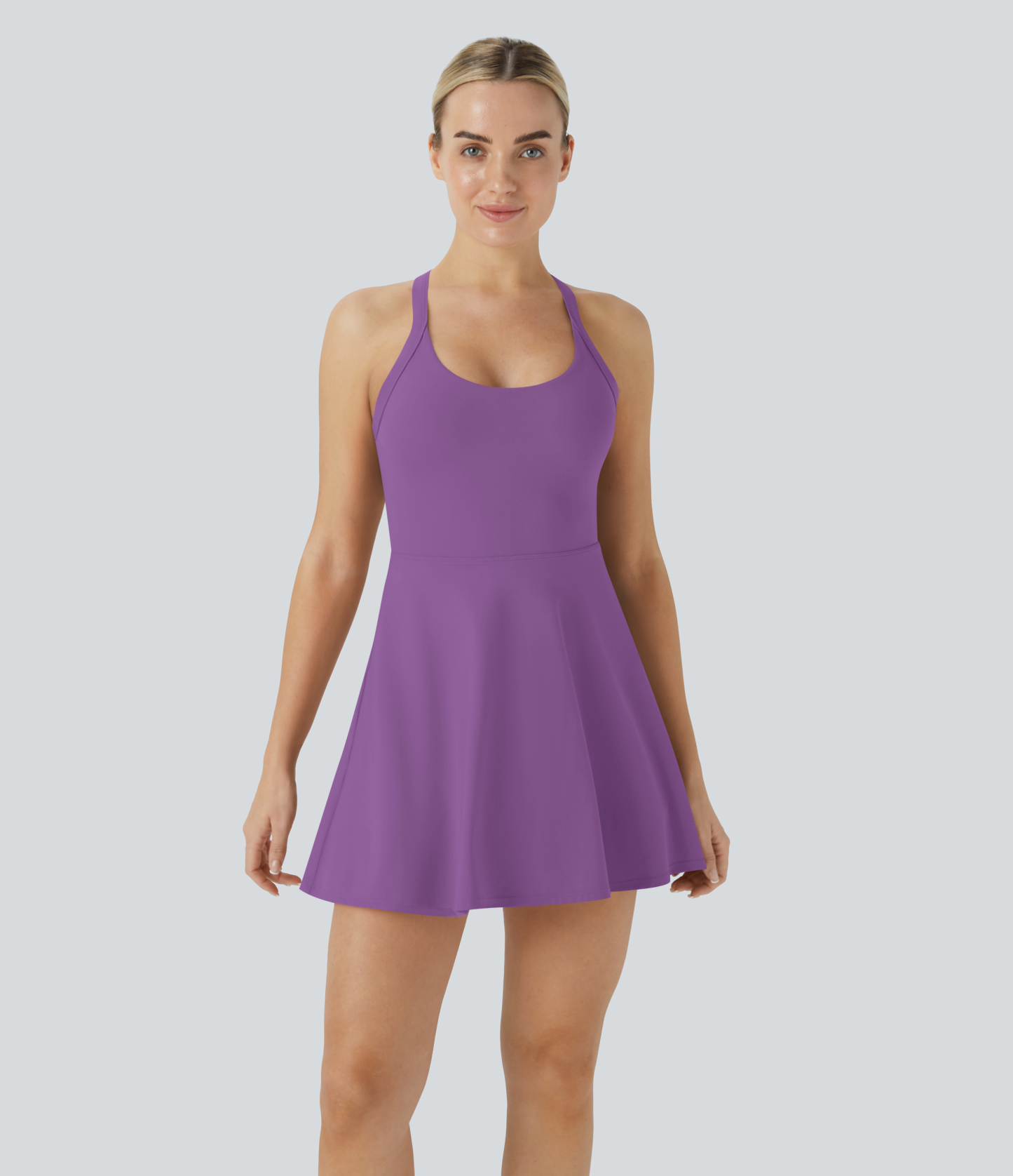 Airy Backless Twisted Cool Touch Dance Active Dress-Easy Peezy Edition