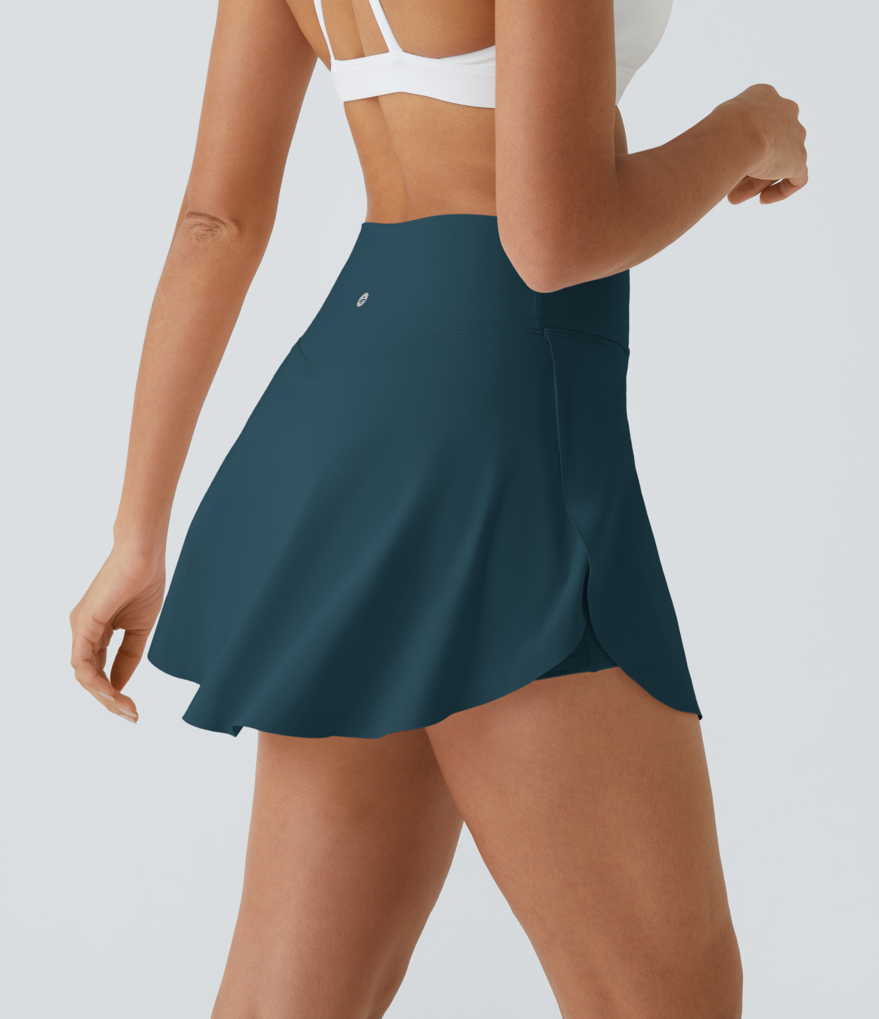 Airy Crossover Pocket 2-in-1 Cool Touch Tennis Skirt-Lucid-Longer Length-UPF50+