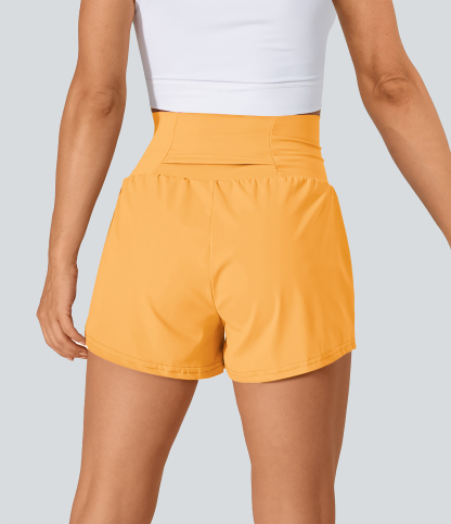 Airy Super High Waisted Cool Touch Yoga Shorts with Pockets
